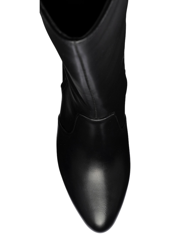 Ravel Black Knee High Heeled Boots - Image 4 of 4
