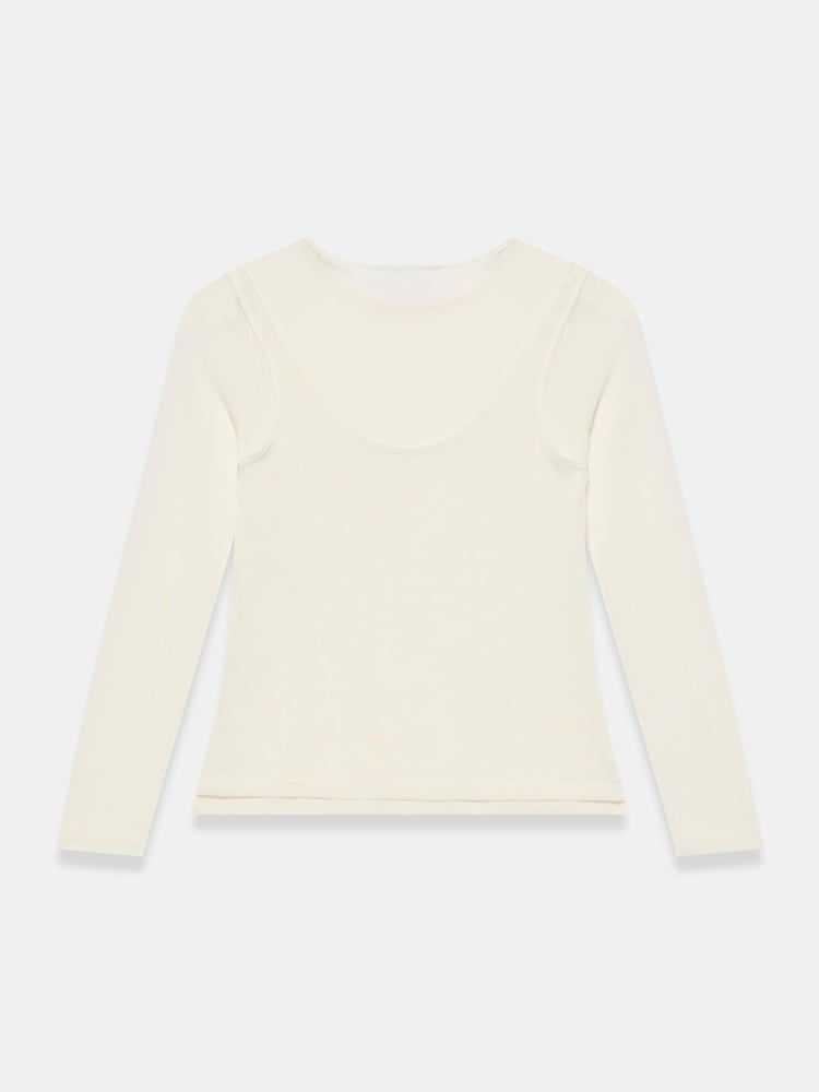 Mint Velvet White Sheer Double Layer Top - Image 7 of 7 Mint Velvet White Sheer Double Layer Top - Image 7 of 7
