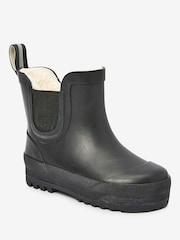 Black Warm Lined Ankle Wellies - Image 4 of 7