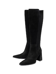 Ravel Black Knee High Stretch Boots - Image 2 of 4
