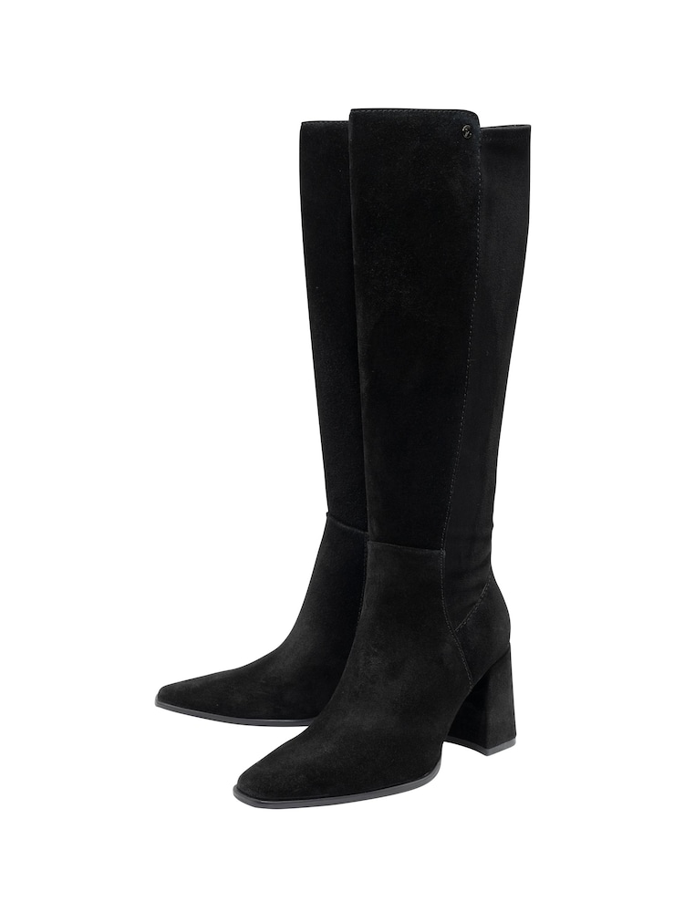 Ravel Black Knee High Stretch Boots - Image 2 of 4