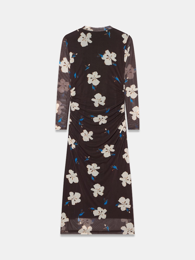 Mint Velvet Dark Brown Mesh Midi Dress - Image 8 of 8 Mint Velvet Dark Brown Mesh Midi Dress - Image 8 of 8