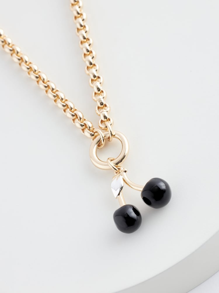 Rockett St George Gold Tone Cherry Pendant Charm Necklace - Image 6 of 6