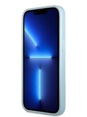 Guess Blue iPhone 13 Pro Saffiano Case with Small Gold 4G Logo - Image 6 of 8