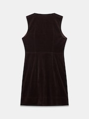 Mint Velvet Brown Corduroy Sleeveless Patch Pocket Mini Dress - Image 8 of 8
