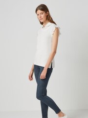White Collar Layer With Short Frill Sleeve - Image 2 of 5