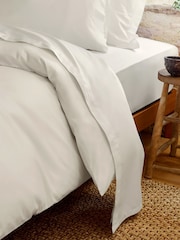 Christy Ivory Pure Cotton Percale Flat Bed Sheet - Image 1 of 4