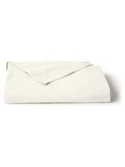 Christy Ivory Pure Cotton Percale Flat Bed Sheet - Image 3 of 4
