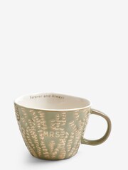 Green Floral Wedding MRS Mug - Image 4 of 4