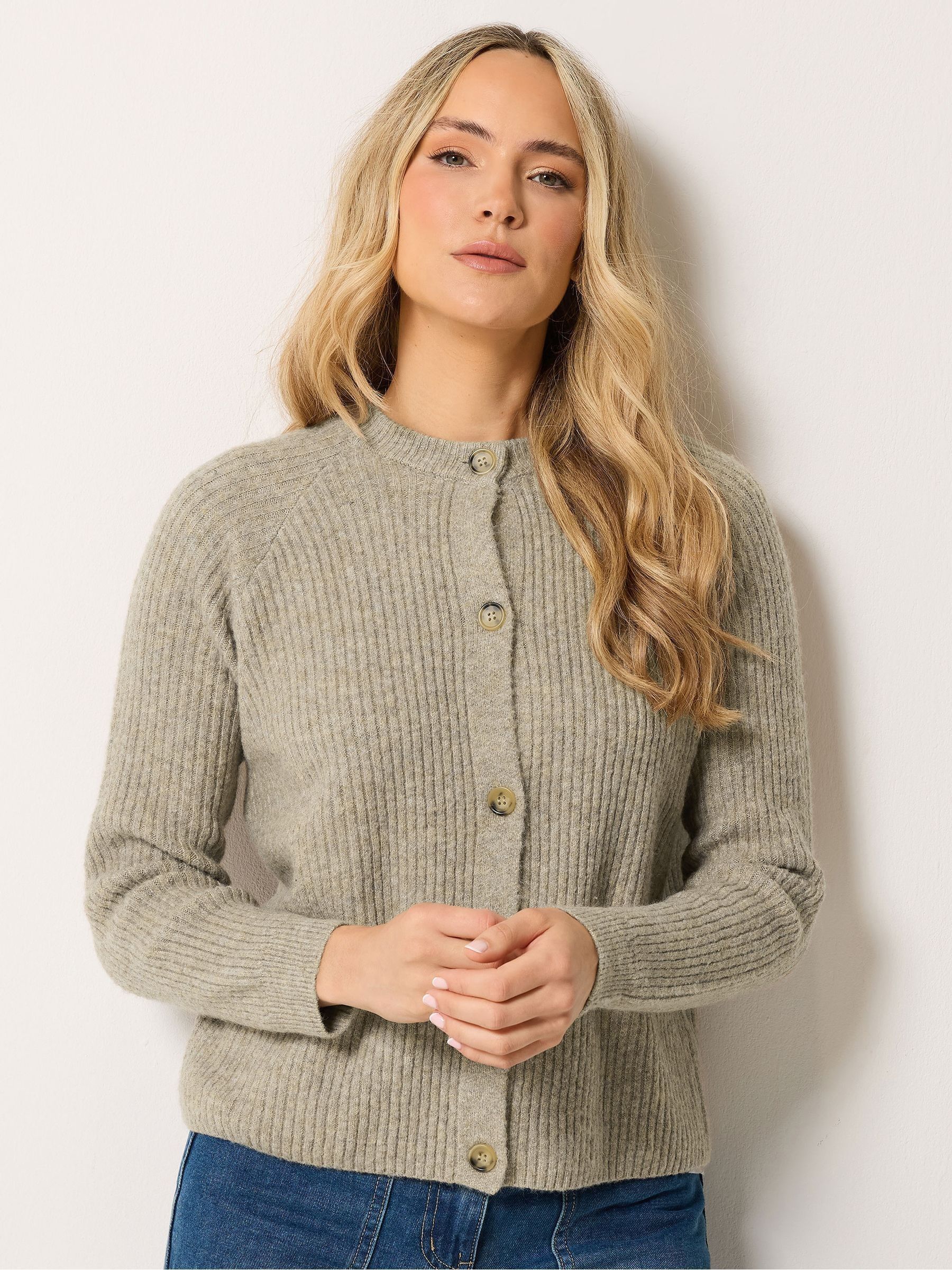 Long Tall Sally Women's Natural Tall Knitted Cardigan In Size 8-10 - Image 2