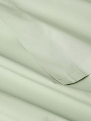 Christy Sage Pure Cotton Percale Flat Bed Sheet - Image 3 of 4