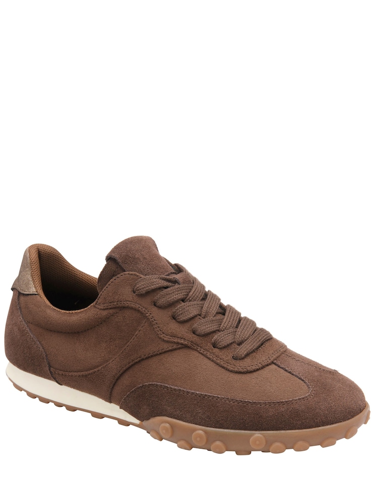 Ravel Brown Lace Up Trainers - Image 1 of 4 Ravel Brown Lace Up Trainers - Image 1 of 4