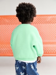 Green Printed Crew Neck Sweat Top (3mths-7yrs) - Image 3 of 8