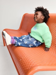 Green Printed Crew Neck Sweat Top (3mths-7yrs) - Image 4 of 8