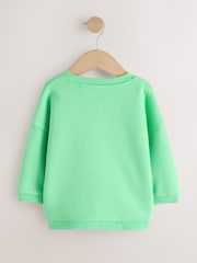 Green Printed Crew Neck Sweat Top (3mths-7yrs) - Image 6 of 8