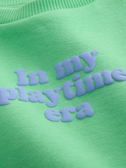 Green Printed Crew Neck Sweat Top (3mths-7yrs) - Image 7 of 8