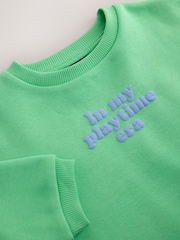 Green Printed Crew Neck Sweat Top (3mths-7yrs) - Image 8 of 8
