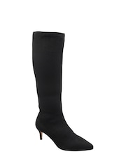 Ravel Black Knee High Stretch Boots - Image 1 of 4