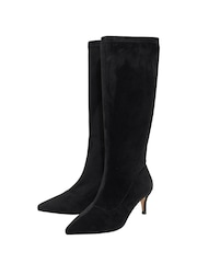 Ravel Black Knee High Stretch Boots - Image 2 of 4
