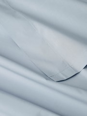 Christy Blue Pure Cotton Percale Flat Bed Sheet - Image 2 of 3