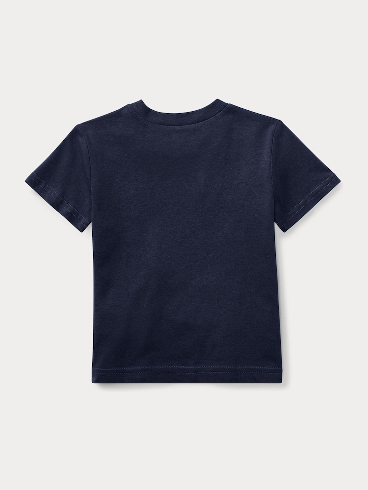 Polo Ralph Lauren Navy Blue Baby 100%Cotton Jersey Logo T-Shirt - Image 2 of 3