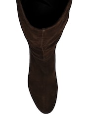 Ravel Brown Knee High Ruched Boots - Image 4 of 4