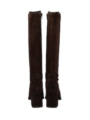 Ravel Brown Knee High Stretch Boots - Image 3 of 4
