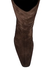 Ravel Brown Knee High Stretch Boots - Image 4 of 4