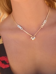 Rockett St George Gold Tone Ducks Slogan Necklace - Image 1 of 5