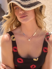 Rockett St George Gold Tone Ducks Slogan Necklace - Image 2 of 5