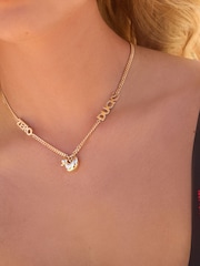Rockett St George Gold Tone Ducks Slogan Necklace - Image 3 of 5