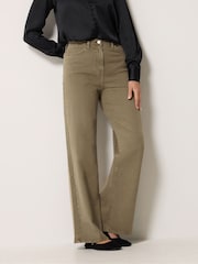 Long Tall Sally Tvättade Breda ben Jeans - Bild 2 av 5