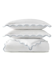 Christy Indigo Lucerne Cotton Duvet Cover & Pillowcase Set - Image 4 of 5