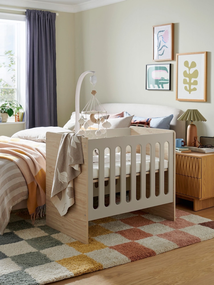 Mamas & Papas White Oak Vyne Mini Cot - Image 2 of 8 Mamas & Papas White Oak Vyne Mini Cot - Image 2 of 8