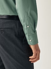 Aqua Green Regular Fit Easy Care Single Cuff Shirt - Image 5 of 7