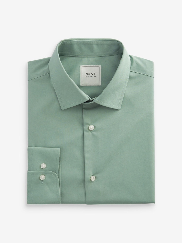 Aqua Green Regular Fit Easy Care Single Cuff Shirt - Image 6 of 7