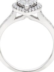 Beaverbrooks Platinum Diamond Pear Cluster Ring - Image 4 of 7