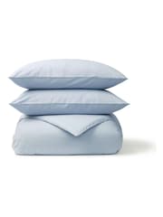 Christy Blue Pure Cotton Percale Duvet Cover & Pillowcase Set - Image 1 of 1