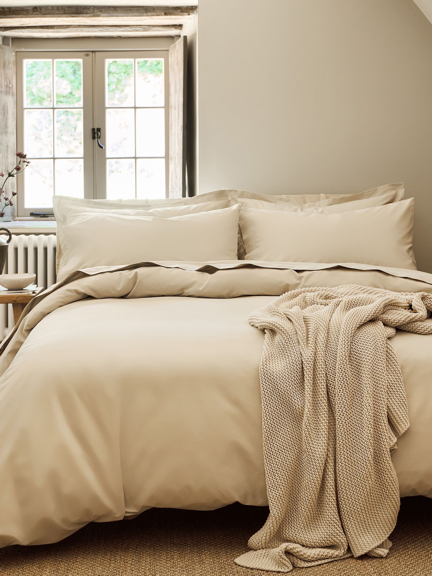 Christy 200TC Organic Super King Duvet Cover Set | Hazelnut Beige | 100% Certified Organic Cotton Bedding | Super Soft and Smooth Bed Linen - Image 4