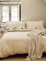 Christy Hazelnut Pure Cotton Percale Duvet Cover & Pillowcase Set - Image 1 of 4