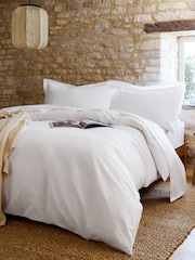 Christy White Pure Cotton Percale Duvet Cover & Pillowcase Set - Image 2 of 4