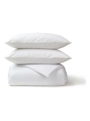 Christy White Pure Cotton Percale Duvet Cover & Pillowcase Set - Image 4 of 4