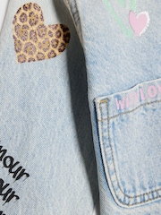 River Island Leopard жүрек тәрізді деним күртеше - 4суретінің 4 суреті
