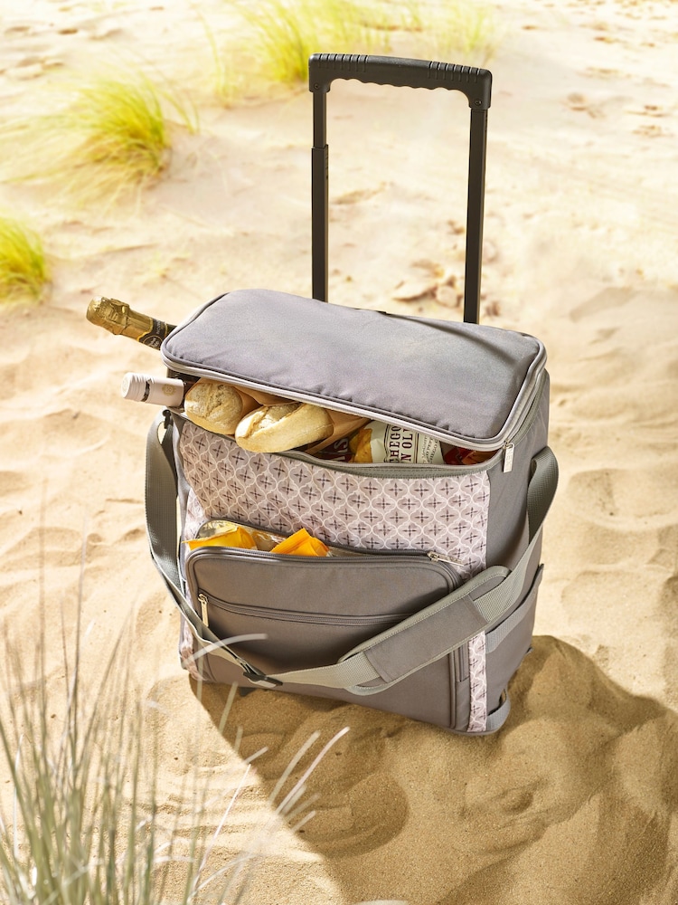 Grey Geo Picnic Cool Bag - Image 1 of 7