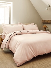 Christy Powder Pink Pure Cotton Percale Duvet Cover & Pillowcase Set - Image 3 of 4