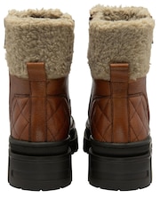 Lotus Brown Leather Zip-Up Ankle Boots - Image 3 of 4