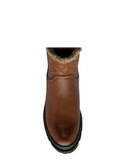 Lotus Brown Leather Zip-Up Ankle Boots - Image 4 of 4