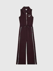 River Island Purple Zip up Jumpsuit - Image 1 of 5