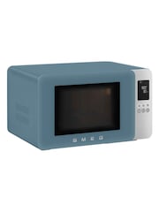 Smeg Storm Blue Microwave with Grill - Image 3 of 7