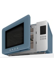 Smeg Storm Blue Microwave with Grill - Image 4 of 7